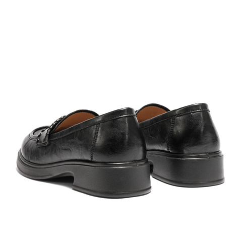 森达乐福鞋女2025秋季新款通勤一脚蹬软面厚底单鞋WP046CA5