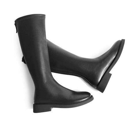 森达骑士靴女2025冬新气质显瘦休闲长筒靴ZT803DG5