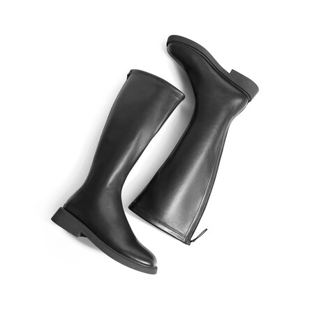 森达骑士靴女2025冬新气质显瘦休闲长筒靴ZT803DG5