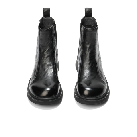 森达切尔西靴女2025冬新商场同款潮流休闲短皮靴XTT01DD5