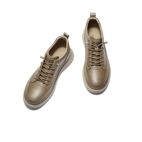 森达工装靴男2025冬新商场同款户外潮流厚底休闲鞋V3052DD5