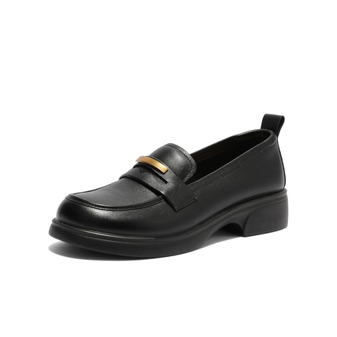 森达乐福鞋女2025秋季新款通勤一脚蹬软面厚底单鞋WP042CA5