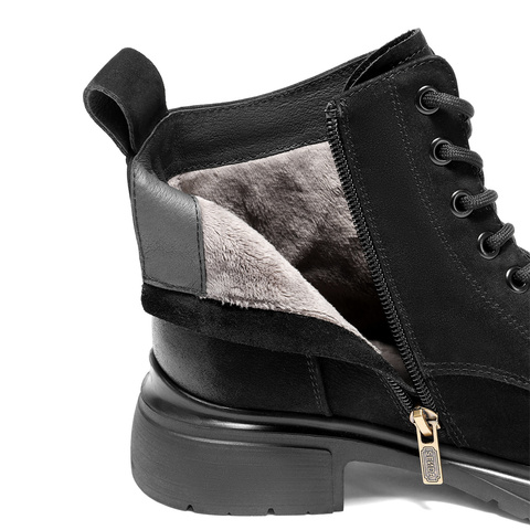 森达马丁靴女2025冬季新款商场同款户外徒步休闲短靴XSZ01DD5