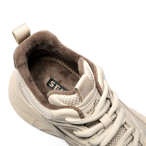 森达高帮鞋女2025冬新商场同款运动厚底休闲老爹鞋XTN01DD5