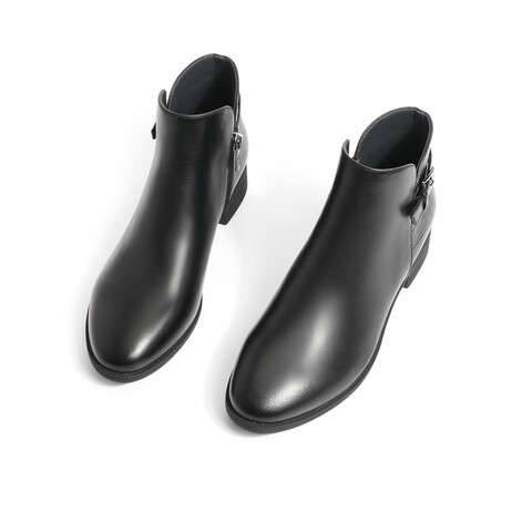 森达时装靴女2025冬新商场同款潮流休闲短靴4T647DD5