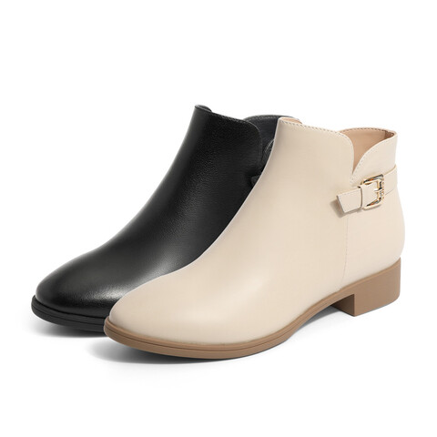 森达时装靴女2025冬新商场同款潮流休闲短靴4T647DD5