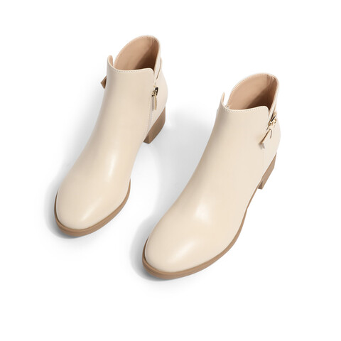 森达时装靴女2025冬新商场同款潮流休闲短靴4T647DD5