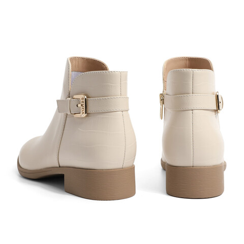 森达时装靴女2025冬新商场同款潮流休闲短靴4T647DD5