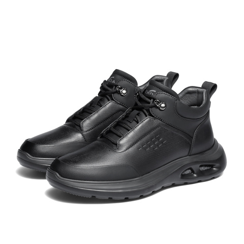 森达休闲靴男2025冬新时尚运动风厚底休闲高帮鞋VD012DD5