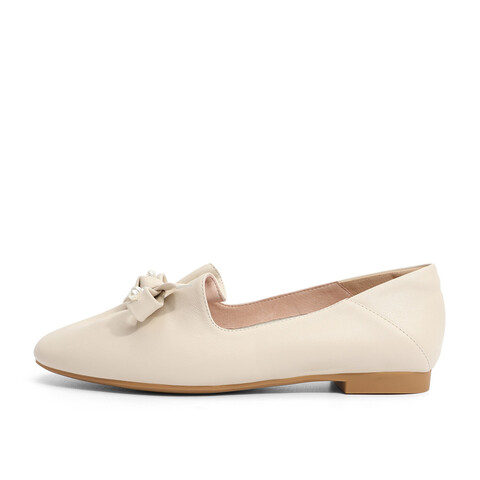 森达甜美乐福鞋女2025秋季一脚蹬蝴蝶结平跟单鞋WPZ84CA5