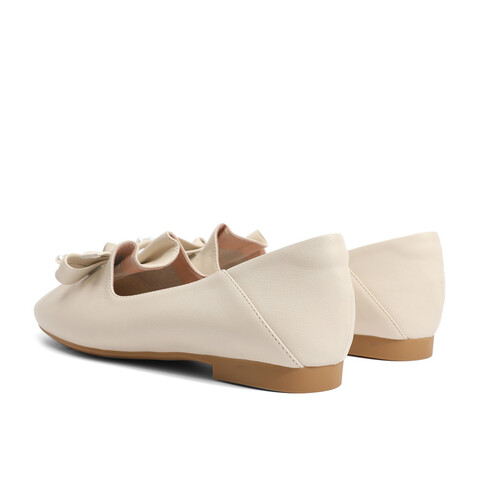 森达甜美乐福鞋女2025秋季一脚蹬蝴蝶结平跟单鞋WPZ84CA5