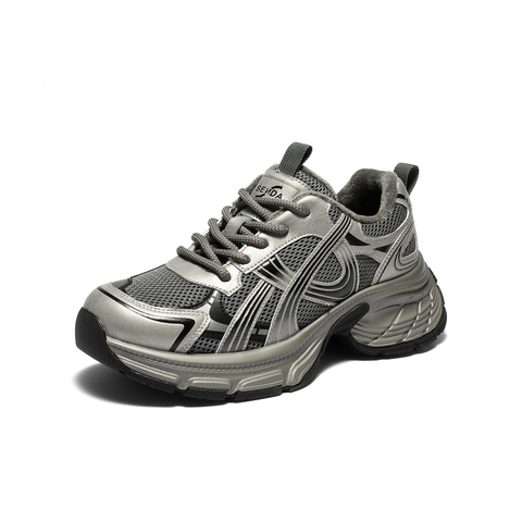 森达老爹鞋女2025季新商场同款网面厚底户外休闲鞋XVE01DM5