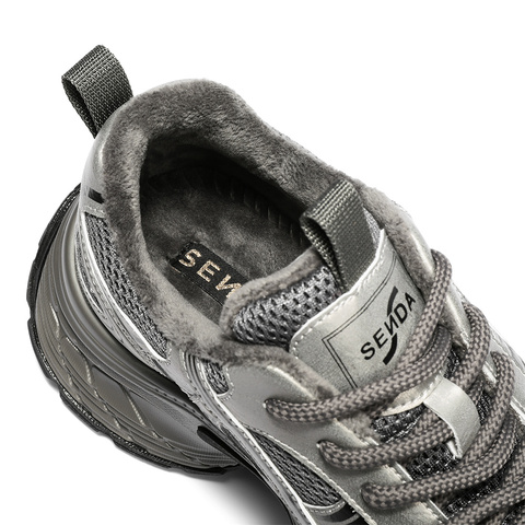 森达老爹鞋女2025季新商场同款网面厚底户外休闲鞋XVE01DM5