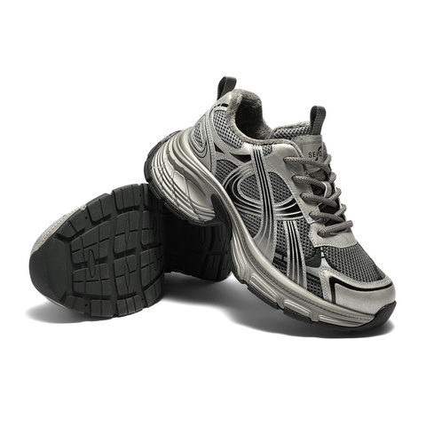 森达老爹鞋女2025季新商场同款网面厚底户外休闲鞋XVE01DM5