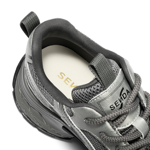 森达老爹鞋女2025季新商场同款网面厚底户外休闲鞋XVE01DM5