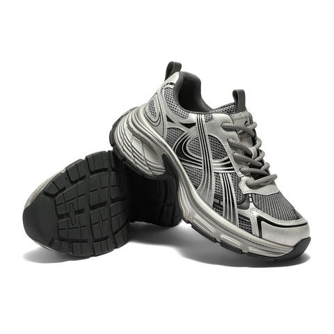 森达老爹鞋女2025季新商场同款网面厚底户外休闲鞋XVE01DM5