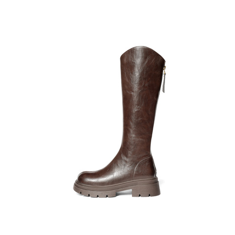 森达骑士靴女2025年冬新商场同款时尚厚底显瘦长筒靴XRT01DG5