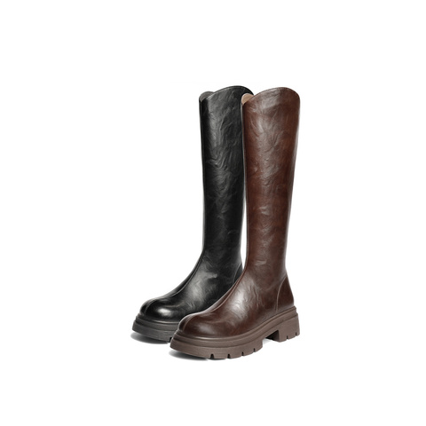 森达骑士靴女2025年冬新商场同款时尚厚底显瘦长筒靴XRT01DG5