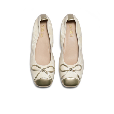 森达时装鞋女2025秋季新款知性通勤粗跟浅口单鞋WP045CQ5