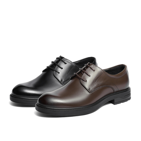 森达正装皮鞋男2025冬新商场同款通勤职场商务鞋2AS01DM5