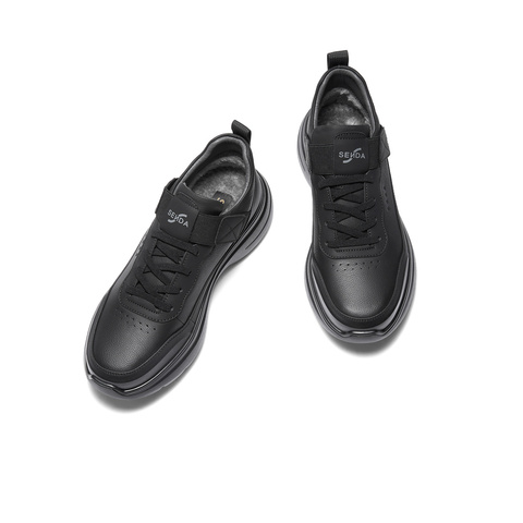 森达健步鞋男2025冬新商场同款运动风厚底休闲鞋1ZP01DM5