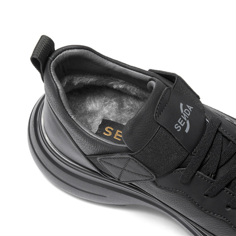 森达健步鞋男2025冬新商场同款运动风厚底休闲鞋1ZP01DM5