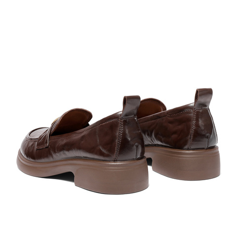 森达乐福鞋女2025秋季新款通勤一脚蹬软面厚底单鞋WP042CA5