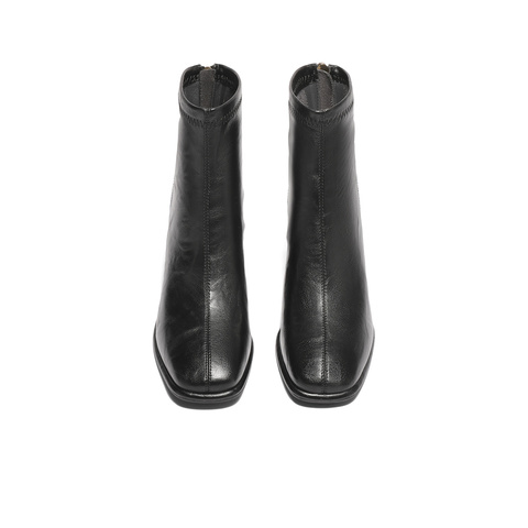 森达弹力靴女2025冬季新款商场同款时尚粗高跟短靴XRR01DD5