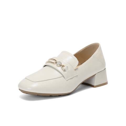 森达乐福鞋女2025秋新时尚通勤气质粗跟舒适单鞋WP048CA5