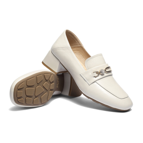 森达乐福鞋女2025秋新时尚通勤气质粗跟舒适单鞋WP048CA5