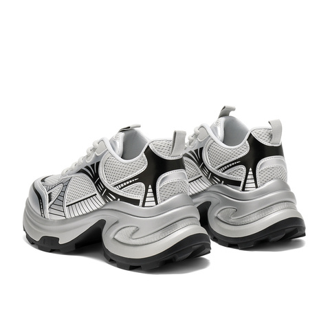 森达老爹鞋女2025秋季新款网面运动风厚底休闲鞋WP038CM5