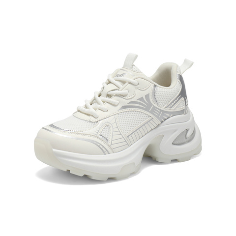 森达老爹鞋女2025秋季新款网面运动风厚底休闲鞋WP038CM5