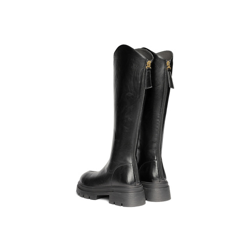 森达骑士靴女2025年冬新商场同款时尚厚底显瘦长筒靴XRT01DG5