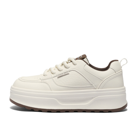 森达小白鞋女2025秋季新款厚底增高户外休闲板鞋WP049CM5