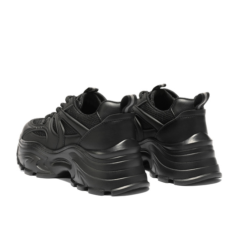 森达老爹鞋女2025秋新户外运动风网面厚底休闲鞋WP055CM5