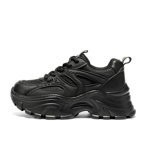 森达老爹鞋女2025秋新户外运动风网面厚底休闲鞋WP055CM5