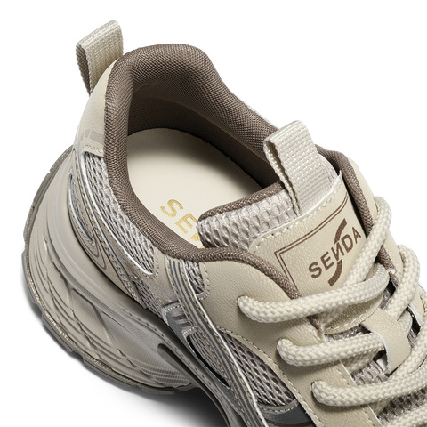 森达老爹鞋女2025季新商场同款网面厚底户外休闲鞋XVE01DM5