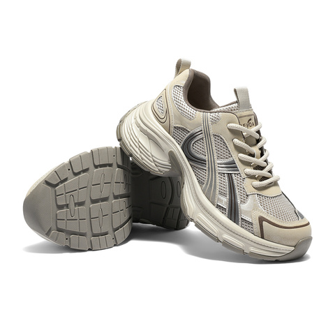 森达老爹鞋女2025季新商场同款网面厚底户外休闲鞋XVE01DM5