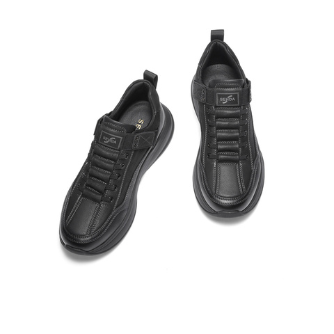 森达休闲靴男2025冬季新款商场同款运动风厚底短靴1ZS01DD5