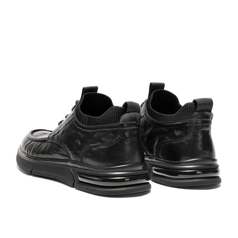 森达皮靴男2025冬季新款商场同款简约舒适厚底休闲鞋2AX01DD5