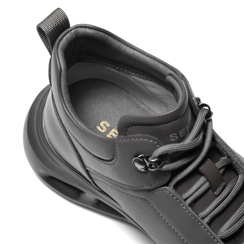 森达休闲靴男2025冬新时尚运动风厚底休闲高帮鞋VD012DD5
