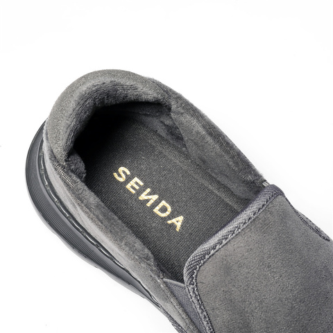 森达乐福鞋男2025冬新一脚蹬舒适保暖厚底休闲鞋WPN06DM5