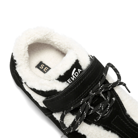 森达毛毛鞋女2025冬季新款舒适保暖平底户外休闲鞋ZTI23DM5