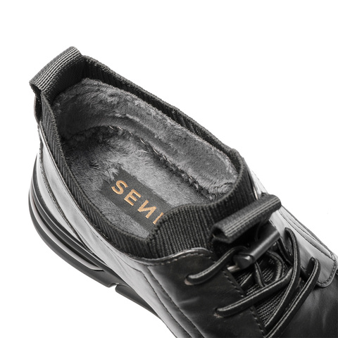 森达皮靴男2025冬季新款商场同款简约舒适厚底休闲鞋2AX01DD5