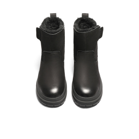 森达雪地靴女2025冬新商场同款户外保暖时尚休闲短皮靴XTZ01DD5