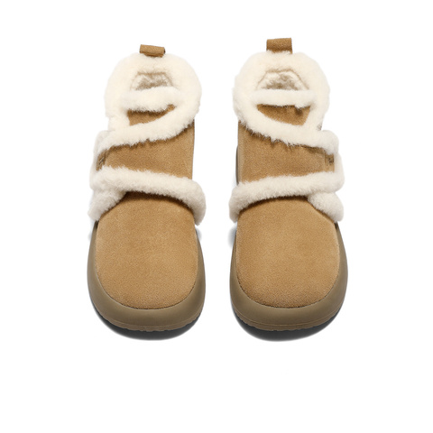 森达雪地靴女2025冬新商场同款舒适保暖户外短靴XTD01DD5