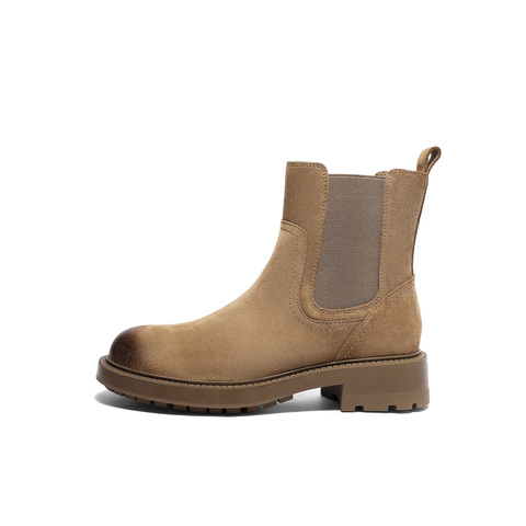 森达切尔西靴女2025冬新商场同款英伦潮流休闲短靴XVM01DD5