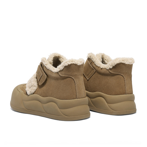 森达雪地靴女2025冬新商场同款保暖毛绒厚底短靴XTX02DD5