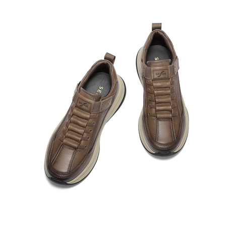 森达休闲靴男2025冬季新款商场同款运动风厚底短靴1ZS01DD5