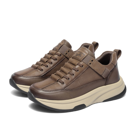 森达休闲靴男2025冬季新款商场同款运动风厚底短靴1ZS01DD5